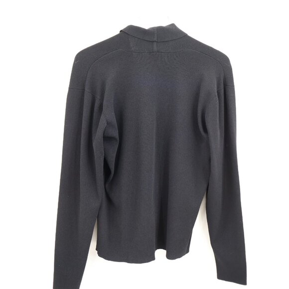 Eileen Fisher Black Cardigan Sweater Women’s Size M Minimalist Stretchy V-Neck - Picture 9 of 11